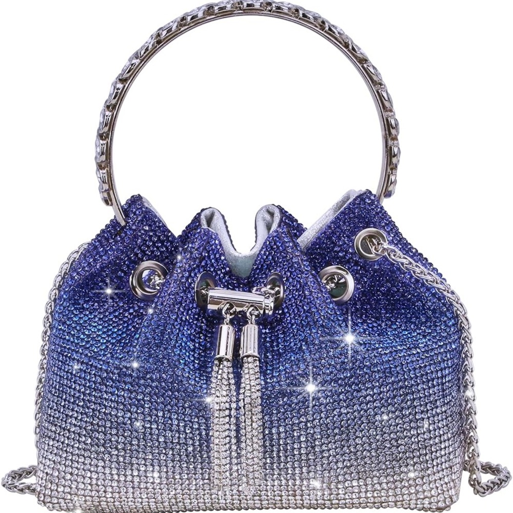 NEW Sparkling Bling Swarovski Crystal Rhinestone Bag Clutch Purse +FREE … - Picture 8 of 13